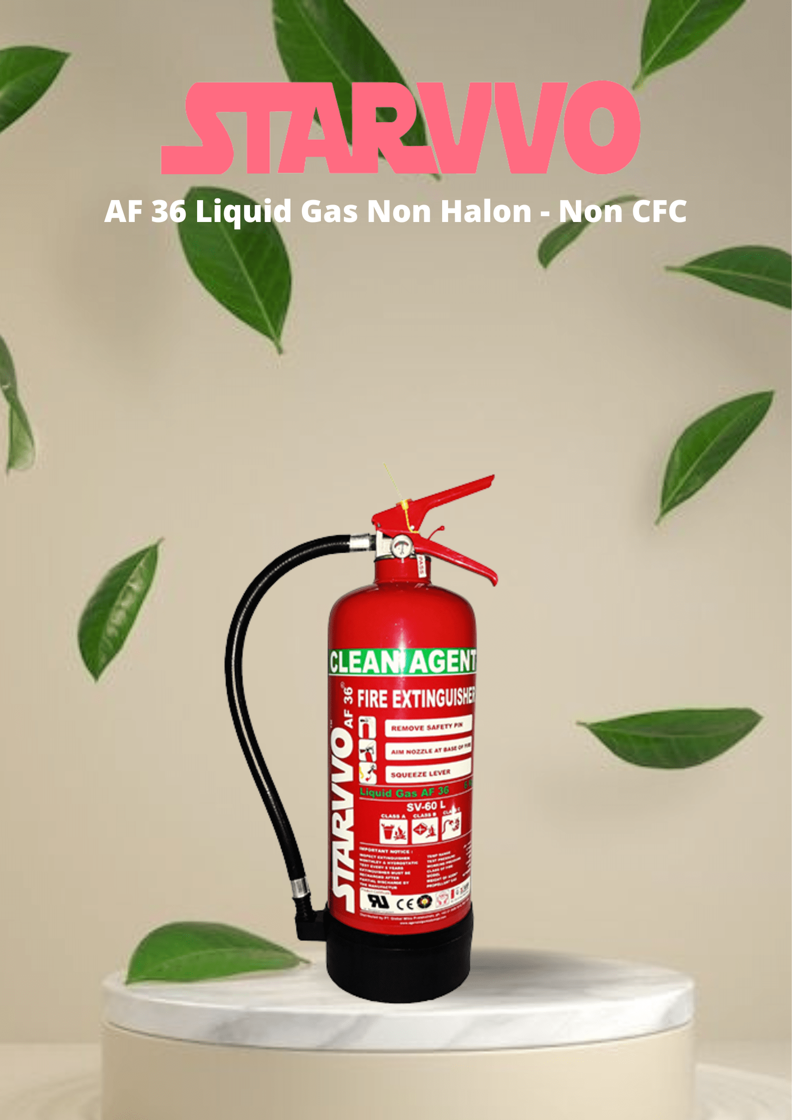 STARVVO AF36 Clean Agent Fire Extinguisher