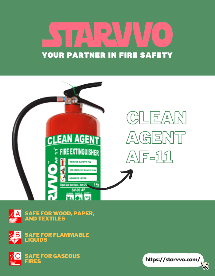 STARVVO Fire Extinguisher AF-11 Clean Agent