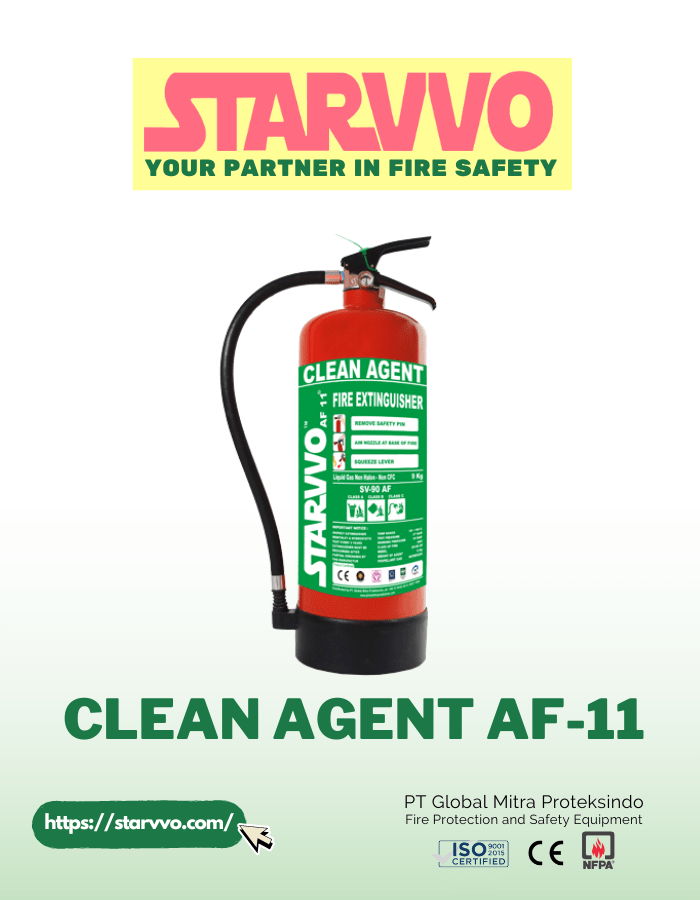 STARVVO Clean Agent AF11 Fire Extinguisher