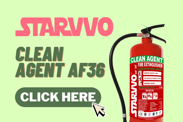 starvvo af36 clean agent fire extinguisher