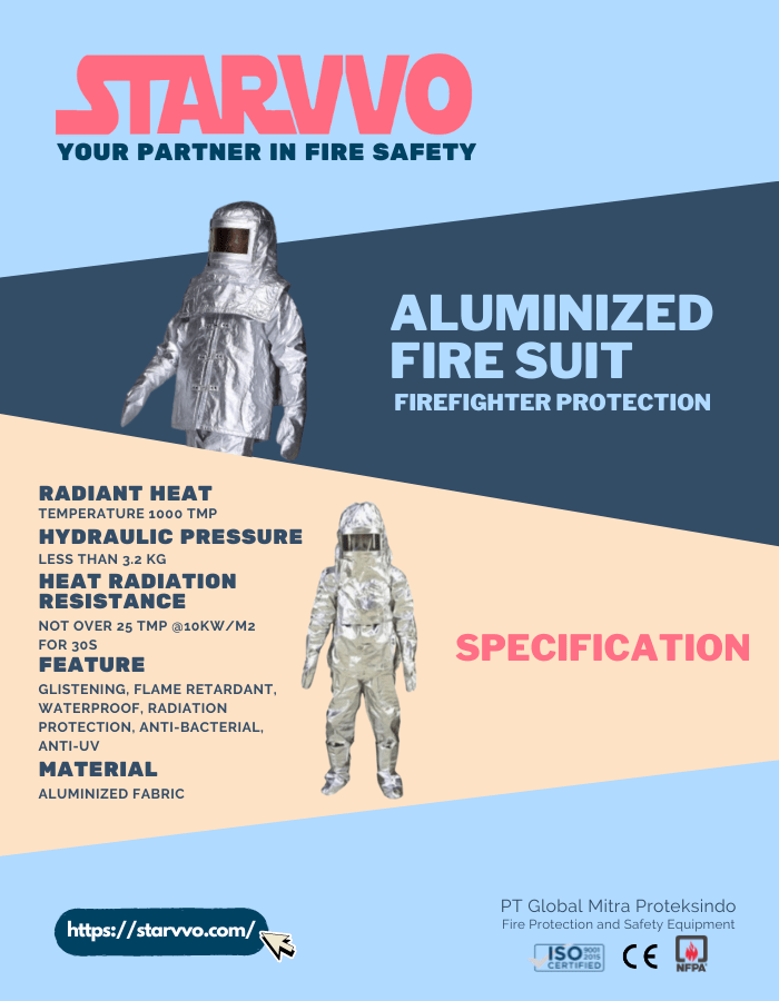 starvvo baju tahan api aluminized