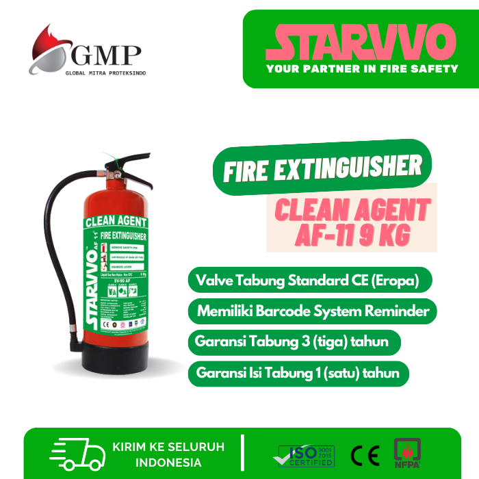 Fire Extinguisher Clean Agent untuk Mall | STARVVO Fire Extinguisher