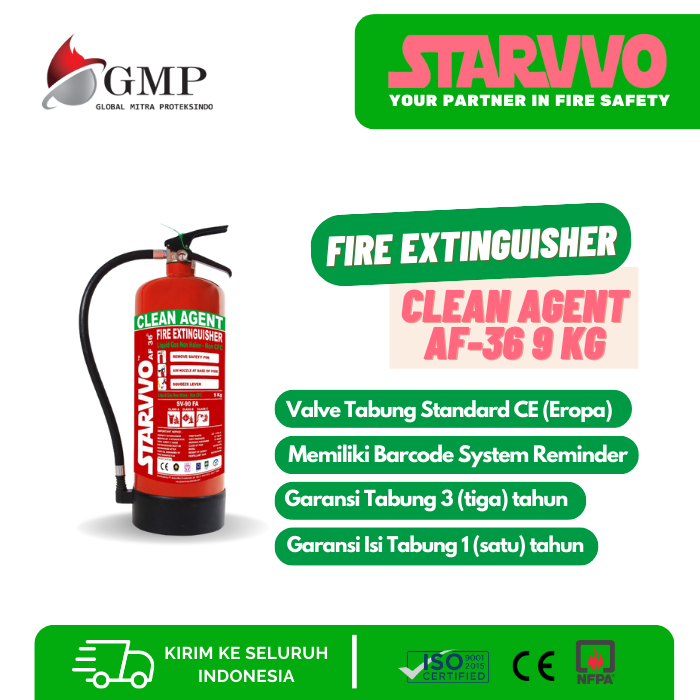 Fire Extinguisher AF-36 Clean Agent 9 Kg |