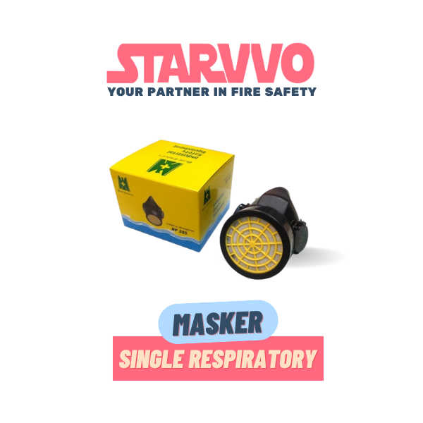 Masker Pemadam Kebakaran dengan Respirator Single