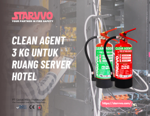 Fire Extinguisher Clean Agent 3 Kg untuk Ruang Server Hotel | STARVVO Fire Extinguisher