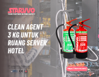 Fire Extinguisher Clean Agent 3 Kg untuk Ruang Server Hotel | STARVVO Fire Extinguisher