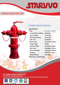 Harga Hydrant Pillar Two Ways Merk Starvvo | Sertifikat Uji Damkar