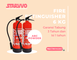 Fire Extinguisher Dry Chemical Powder 6 Kg | STARVVO Fire Extinguisher
