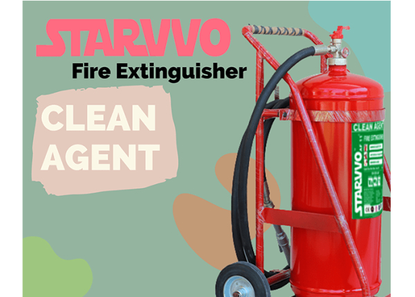 STARVVO Clean Agent Fire Extinguisher Trolley