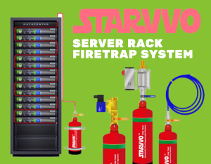 STARVVO Server Rack FireTrap Fire Extinguisher