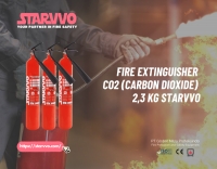 Fire Extinguisher CO2 (Carbon Dioxide) 2,3 Kg STARVVO