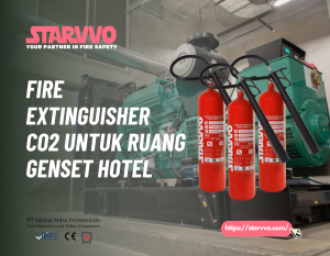 Fire Extinguisher CO2 4.6 Kg untuk Ruang Genset Hotel | STARVVO Fire Extinguisher
